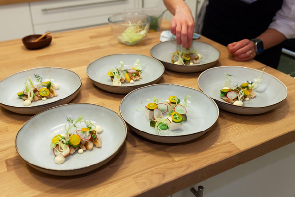 Chef preparing a private dinner