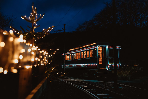 Christmas themed train ride