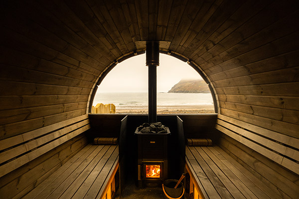 Inside of Kishtey Cheh Beach Sauna