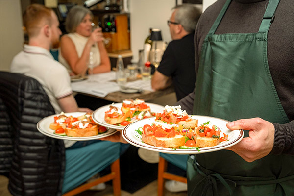 Close up of Italian dish