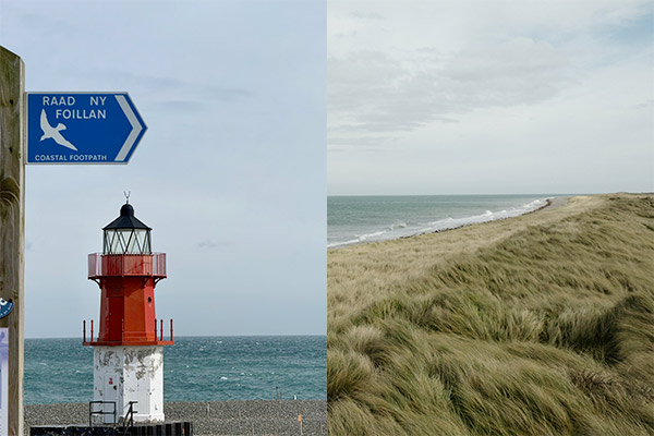 A collage of Point of Ayre and the surrounding coastline