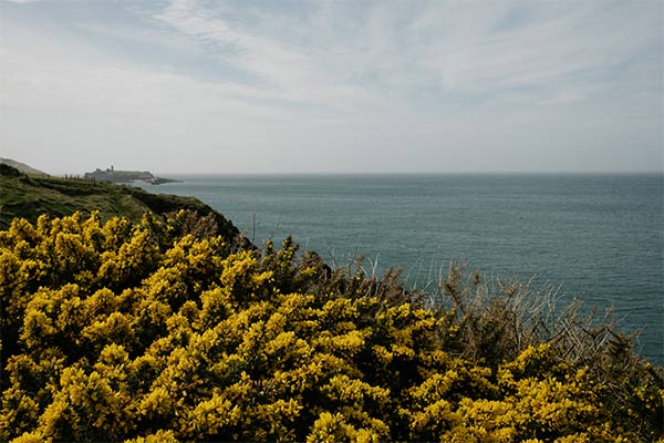 The Raad ny Foillan coastal path at Peel on the Isle of Man