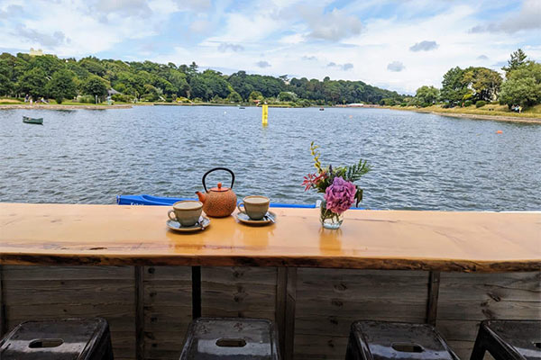 Beautiful lakeside views at The Boathouse Eatery on the Isle of Man